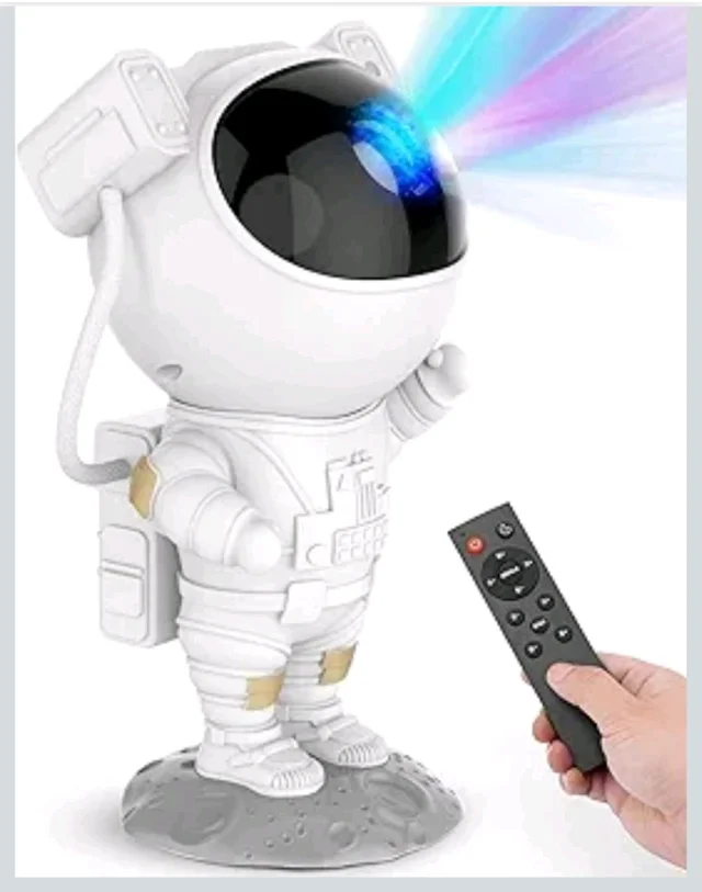 Astronaut Galaxy Projector Night Light with Remote Control - White
