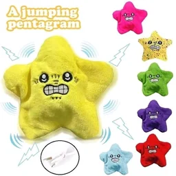 Indian Stuff Angry Dancing Shaking Star Toy Music Voice Repeater - Yellow