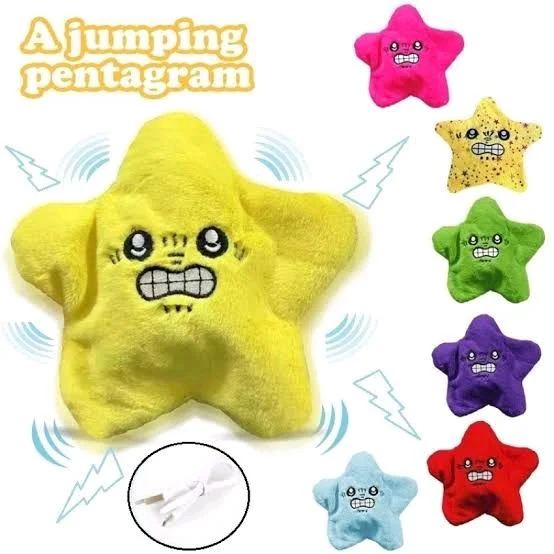 Indian Stuff Angry Dancing Shaking Star Toy Music Voice Repeater - Yellow