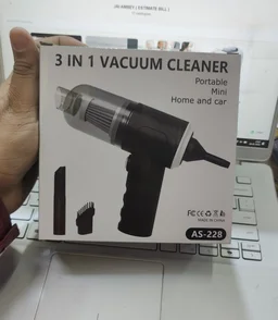 3 in 1 Car Vacuum Cleaner – Portable & Powerful - Black