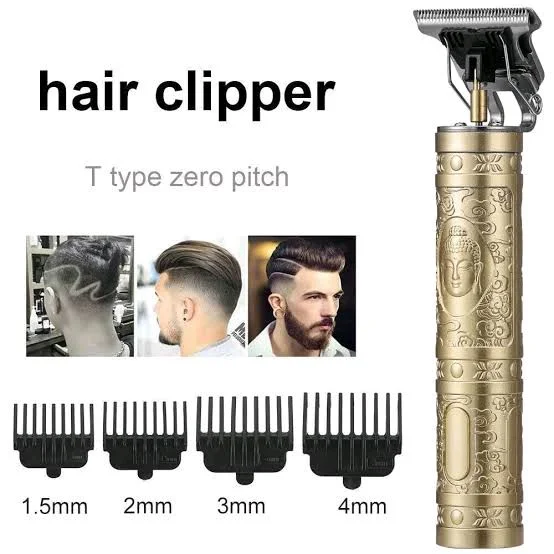 Indian Gadzet Buddha Hair Trimmer – Professional Cordless Zero Gapped Beard & Hair Clipper - Gold