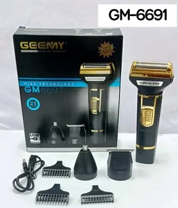 Geemy ✂️ GEEMY GM-6691 3-in-1 Professional Hair Trimmer & Shaver - Black