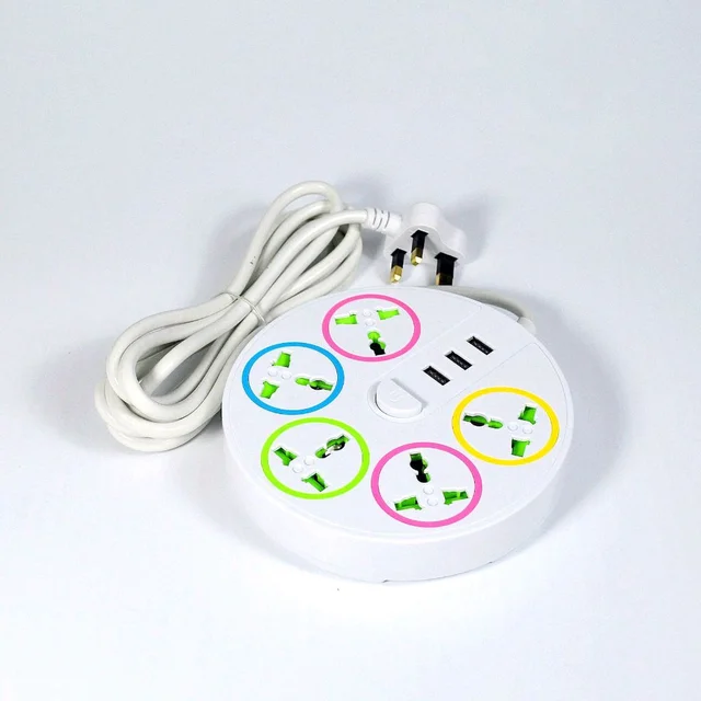 Minisu 🔌 MINISU MSEC-808 Power Extension Cord with 3 USB Charger & 4 Power Sockets