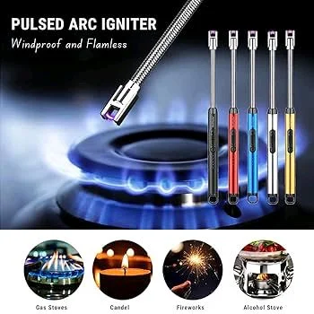 🔥 Electric Gas Lighter with USB Charging (Flameless & Windproof)