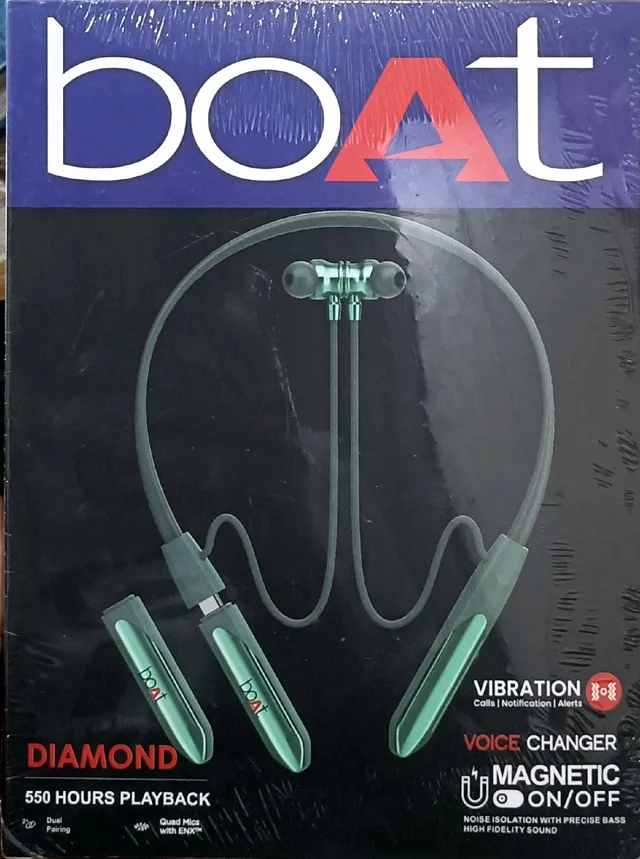 Double Battery 🎧 boAt Magnetic Neckband - Vibration (Diamond Edition)