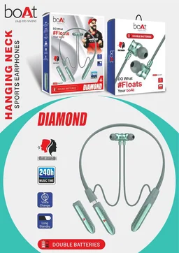 Double Battery 🎧 boAt Magnetic Neckband - Vibration (Diamond Edition)