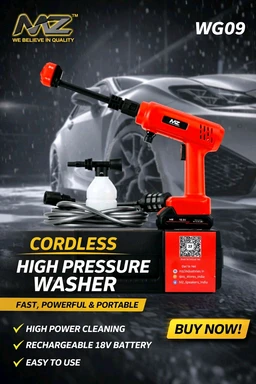 🔫 MZ WG09 Cordless High Pressure Car Bike Washer Water Gun