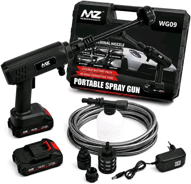 🔫 MZ WG09 Cordless High Pressure Car Bike Washer Water Gun