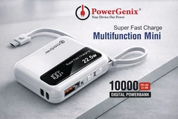Super Fast Charge 10000mAh PowerGenix Power Bank - White