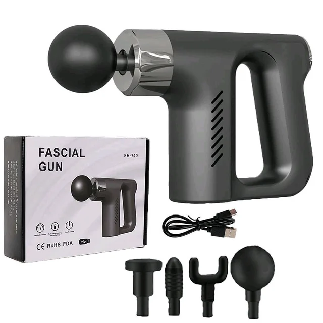 💪 Fascial Massage Gun – Deep Tissue Muscle Relaxation Device - Black