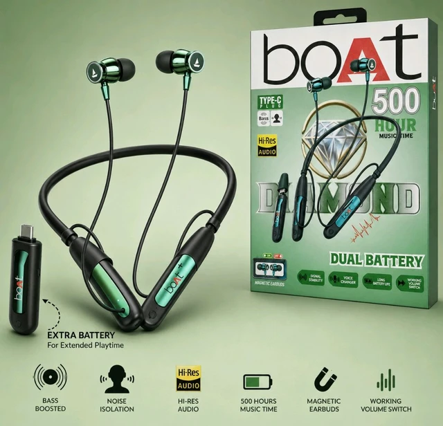 🎧 boAt 500-Hour Dual Battery Neckband