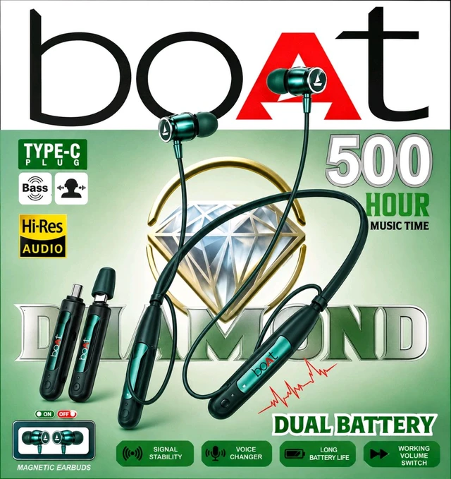 ๐ง boAt 500-Hour Dual Battery Neckband