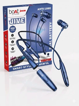 boAt Sport JIVE Wireless Neckband | Dual Battery | 500 Hours Playback | Magnetic ON-OFF