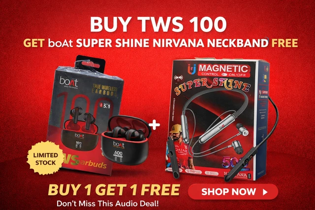 Boat boAt Ultimate Sound Bundle – Exclusive Buy 1 Get 1 Offer - Free Size, Black