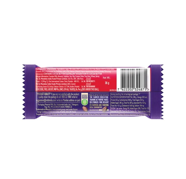 Cadbury. Dairy Milk Chocolate Fruit & Nut - 36 gm.