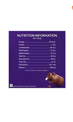 Cadbury. Dairy Milk Chocolate - 21 gm.