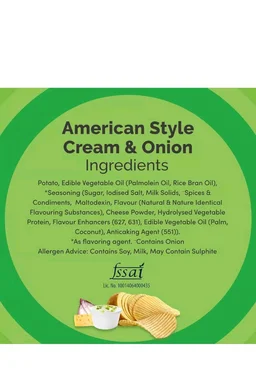 Frito-Lay. Lays American Style Cream & Onion - 52.9gm.