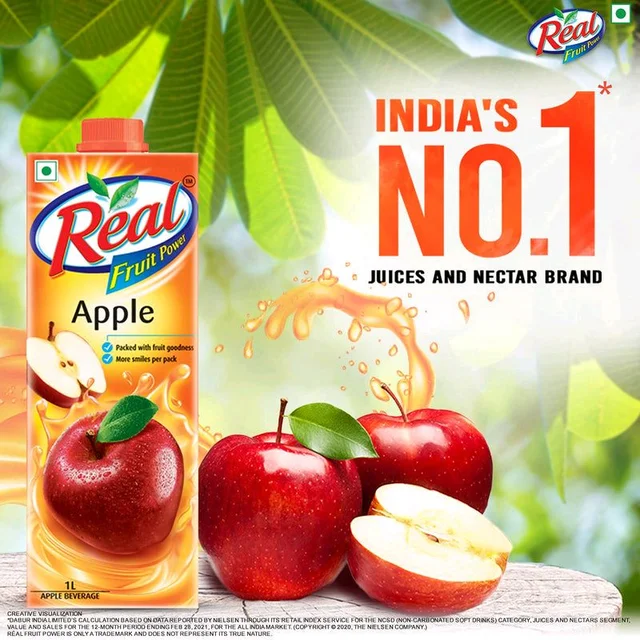 Real. Real Fruit Power Apple Juice - 1 Ltr.