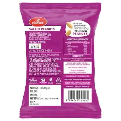 Haldiram's. Haldiram's Salted Peanuts - 200 gm.