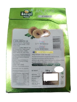 Balaji Premium. Anjeer Dry Fig - 250 gm.