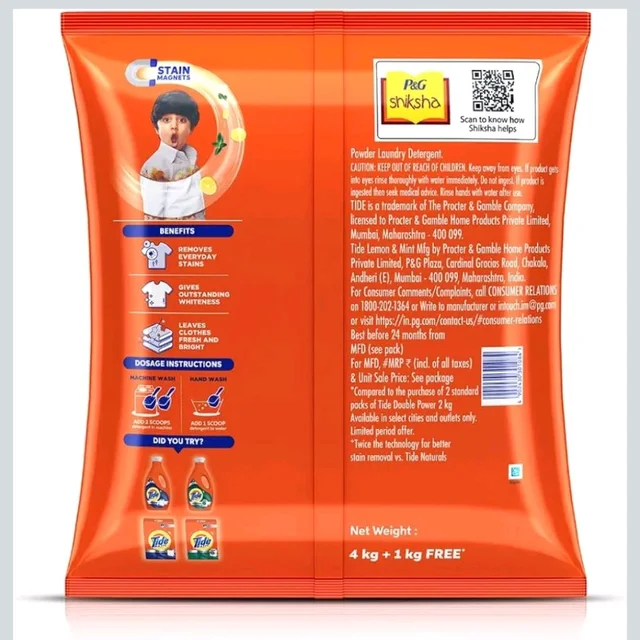 P&G. Tide Surf 4+1Free = 5 Kg.