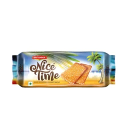 Britannia. Nice Time Coconut Biscuit - 136.5 gm.