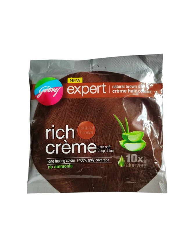 Godrej. Expert Rich Crème Natural Brown Hair Colour - 20 gm + 20 ml.