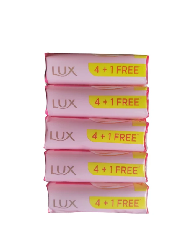 Hindustan Unilever Limited. Lux Rose Soap - 4 Units × 100 gm + 1unit 100 gm Free.