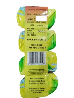 Nirma Limited. Nirma Lime Fresh Soap - 125 × 4 Units = 500 gm.