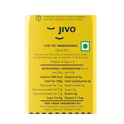 Jivo Wellness Pvt. Ltd. Jivo Extra Light Olive Oil - 1 Ltr.