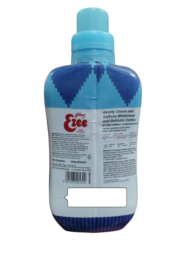 Godrej. Ezee Liquid Detergent - 900 gm.