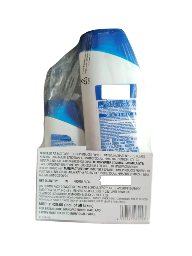 P&G. Head & Shoulders Anti-Dandruff Shampoo 340 ml + 170 ml Free.