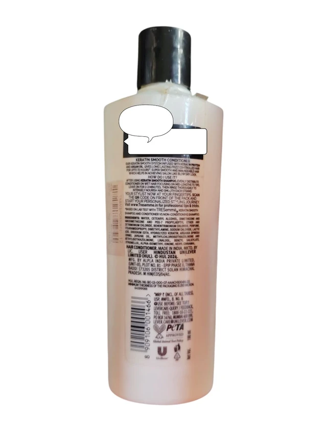 Hindustan Unilever Limited. Tresemmé Keratin Smooth Conditioner - 190 ml.