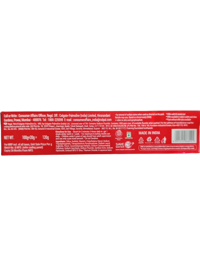 Colgate. Colgate Visible White - 120 gm.