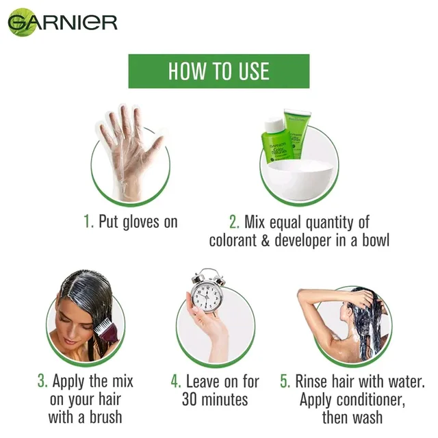 L'Oréal. Garnier Natural Brown Hair Colour No. 4 - 70 ml + 60 gm.