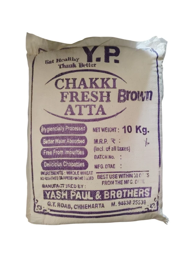 Y.P. Chakki Fresh Brown Atta NO. 3 - 10 Kg.
