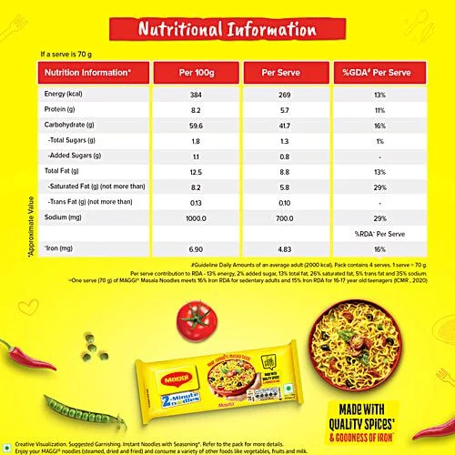 Nestle. Maggi Noodles 4 Pack - 280 gm.