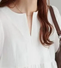 white peplum-style top White top women women's white Casual white colour top-Peplum or Babydoll Tunic - Hex, L