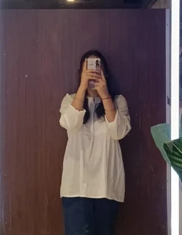white peplum-style top White top women women's white Casual white colour top-Peplum or Babydoll Tunic - Hex, L