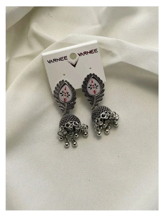 pink peacock jhumka