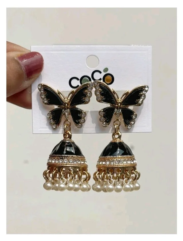 Butterfly jhumka (night)