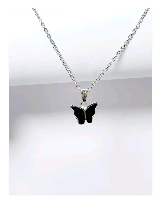 black butterfly pendant