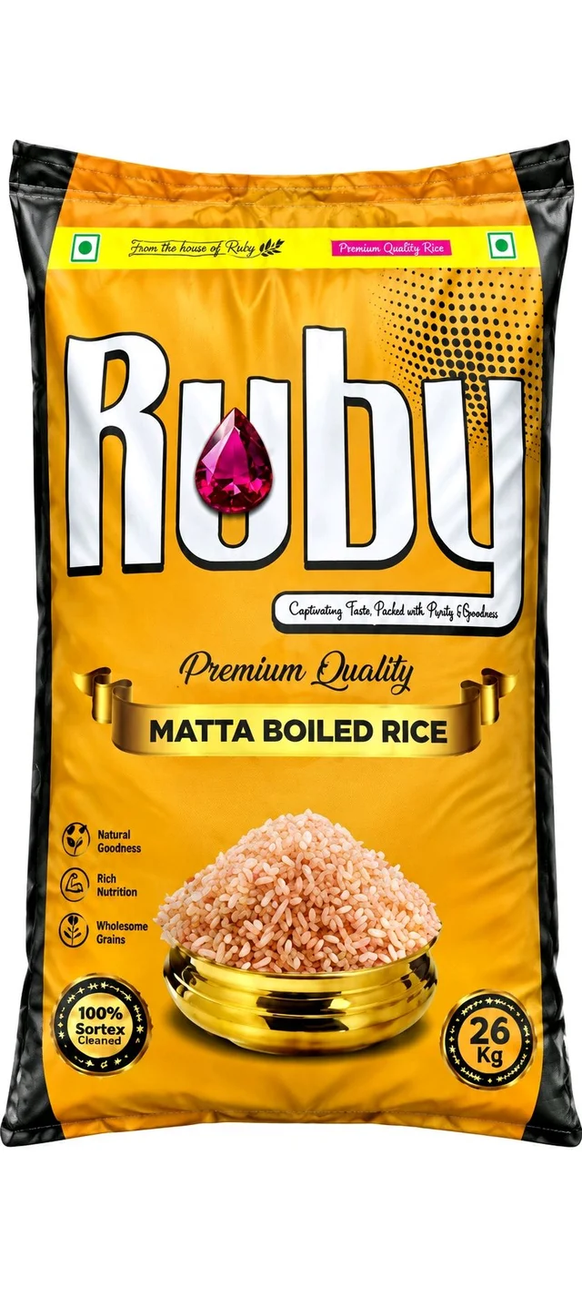 Ruby Matta Boiled Rice - 26 KG