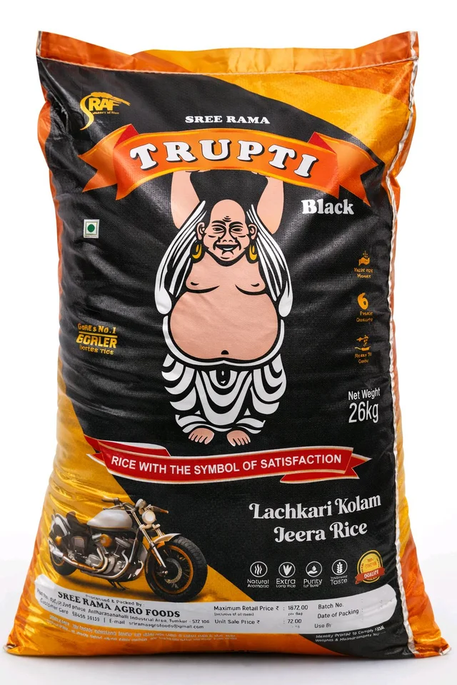 Trupthi kolam jeera rice - 26 KG