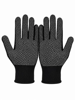 SVS Anti-skip PVC Tennis Batting Gloves - Free, Black