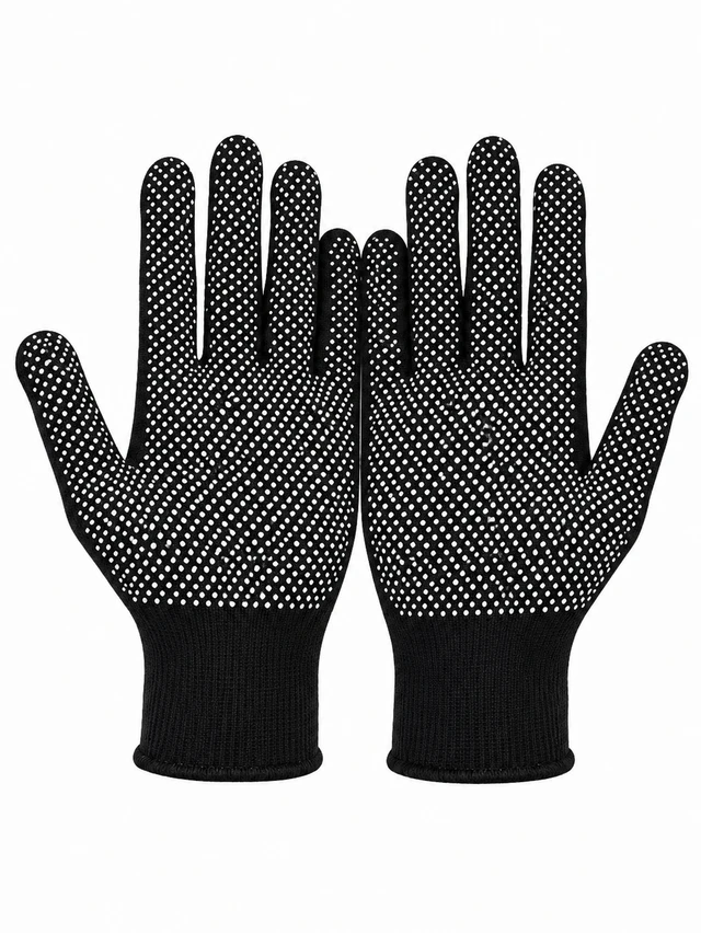 SVS Anti-skip PVC Tennis Batting Gloves - Free, Black