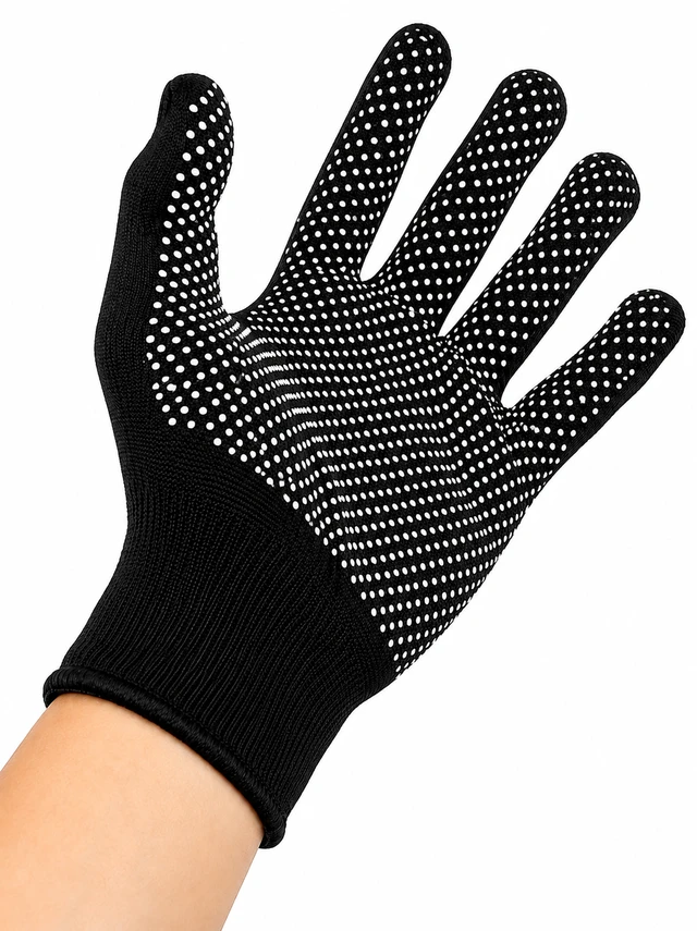SVS Anti-skip PVC Tennis Batting Gloves - Free, Black