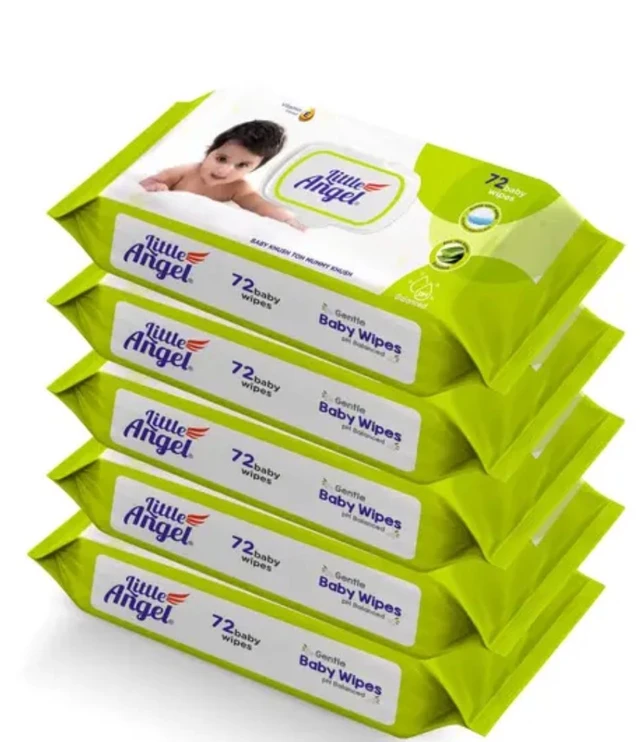 Little Angel baby wipes   360pc( Cambo pack 5)