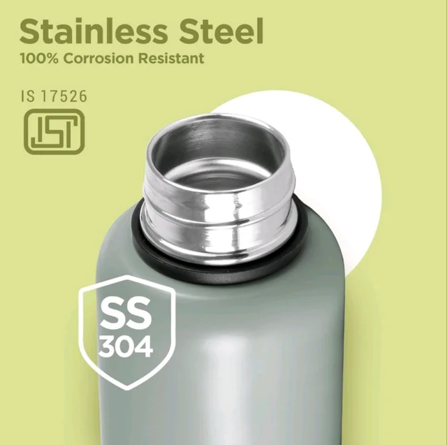 Milton Aura Hot & Cold Water Bottle 500 Ml - Silver