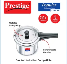 Prestige PRESTIGE POPULAR SVACHH STAINLESS STEEL PRESSURE COOKER 2.0 L